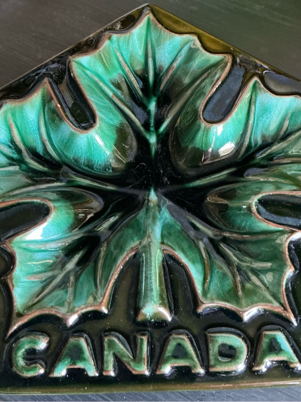 Vintage Blue Mountain Pottery Canada Maple Leaf Ashtray/Plate